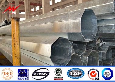 15m Electrical Galvanised Steel Pipe Taper / Polygonal Shape For Transmission Line Tedarikçi