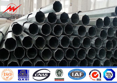 15m Electrical Galvanised Steel Pipe Taper / Polygonal Shape For Transmission Line Tedarikçi