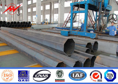 OEM Elektrik İlacı direği 10m Yükseklik 2.75mm Kalınlık Sekizgen Şekil 1.5m Kırmızı Tedarikçi