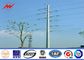Electrical 3 Sections Hot Dip Galvanized Power Pole With Arms Drawings 17m Height Tedarikçi