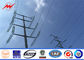 100KV Electric Transmission Line Steel Galvanized Pole , Electrical Power Poles Tedarikçi