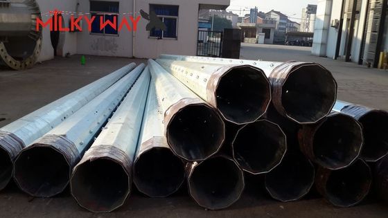 15m Galvanized Steel Pole 69kV Power Transmission 8kN Load Tedarikçi
