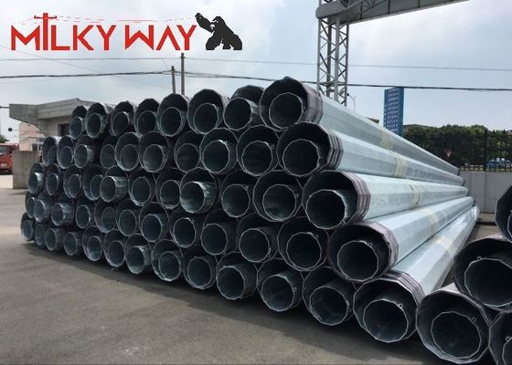 Sıcak Dip Galvanize ile 9-13m çelik tüplü direği Tedarikçi