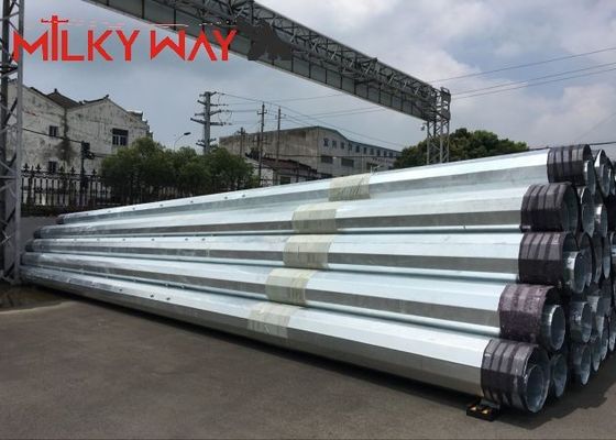 Sıcak Dip Galvanize ile 9-13m çelik tüplü direği Tedarikçi