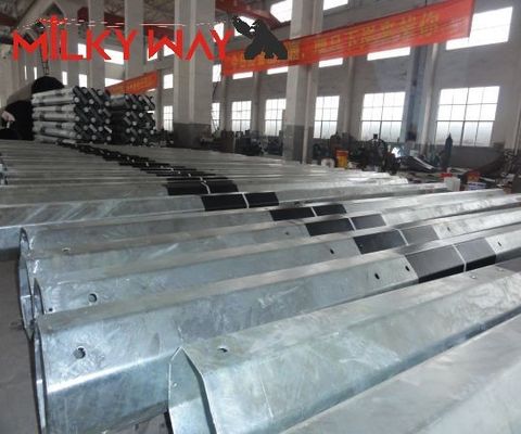 Sıcak Dip Galvanize ile 9-13m çelik tüplü direği Tedarikçi