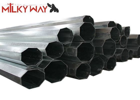 11M 8KN Galvanizli Çelik Boru Teleskopik Direk, bitüm 450mpa Akma Dayanımı Tedarikçi