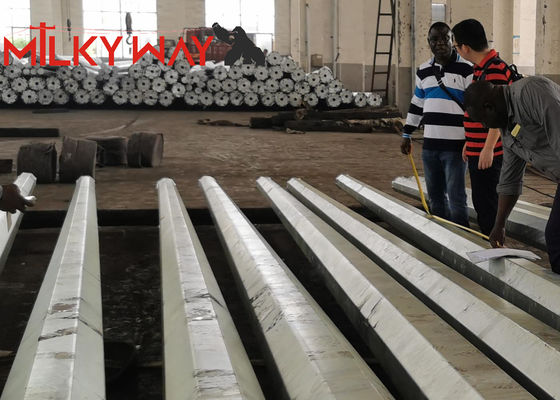 9m sınıf5 sınıf6 Elektrik Güç Direği Sıcak Daldırma Galvanizli Çelik Dağıtım İçin Tedarikçi