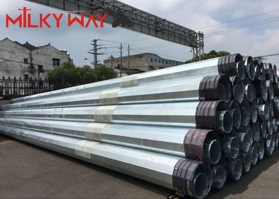 80FT 90FT 138KV elektrik dağıtım için galvanizli çelik güç direkleri Tedarikçi