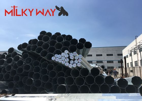 11M sınıf4 sınıf5 Dış elektrik dağıtım hattı için galvanizli elektrik kutupları Tedarikçi