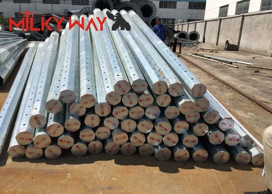 9m sınıf5 sınıf6 Elektrik Güç Direği Sıcak Daldırma Galvanizli Çelik Dağıtım İçin Tedarikçi