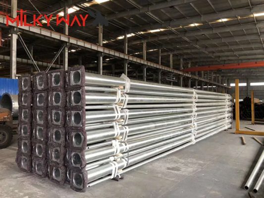 16m 18m Yükseklik Konik Elektrik Güç Kutbu 5mm Kalınlık ASTM A123 Galvanizasyon Standardı Tedarikçi