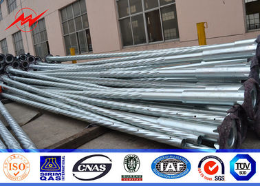 Elektrik direği kule için 27m galvanizli metal güç aktarım direkleri Tedarikçi