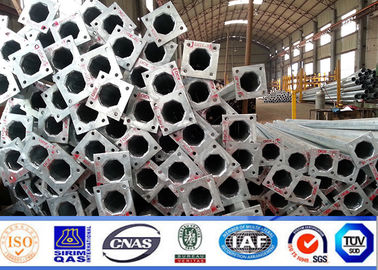 8m 9m Led Güneş Sokak Işığı direği Güç Kaplama Sıcak Dip Galvanizli Çelik Tedarikçi