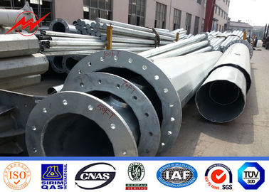 10M 33kv iletim hattı özelleştirilebilir tasarımı olan sıcak dip galvanizli çelik güç direği Tedarikçi
