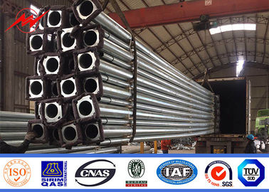 8m 9m Led Güneş Sokak Işığı direği Güç Kaplama Sıcak Dip Galvanizli Çelik Tedarikçi