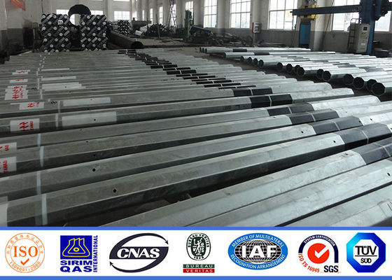 35ft 40ft elektrikli iletken direği sıcak dip galvanize güç dağıtım çelik Tedarikçi