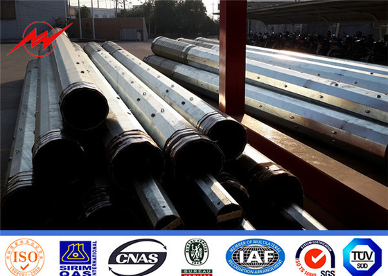 Elektrik dağıtım için 35FT galvanizli çelik direği, sıcak dip galvanizli Tedarikçi