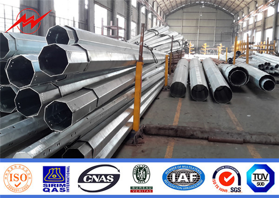 Elektrik iletimli çelik hizmet direği Galvanize Metal direği ile Tedarikçi