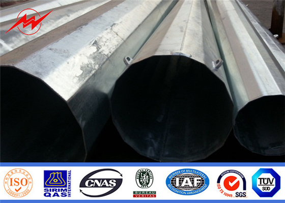 Elektrik dağıtım için 35FT galvanizli çelik direği, sıcak dip galvanizli Tedarikçi