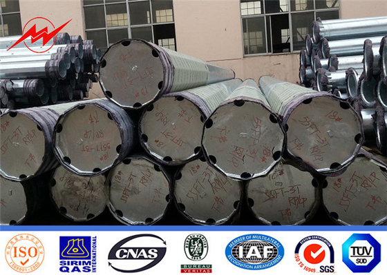 Güç aktarım hattı için 138KV tüplü çelik güç direği 1 mm'den 36 mm'ye kadar Tedarikçi