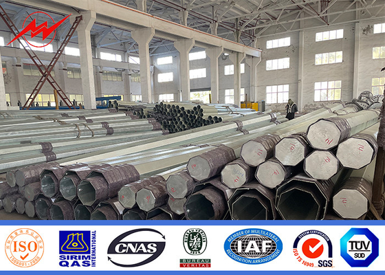 Elektrik Gücü için Güç İletim Kutbu Sıcak Dip Galvanize Finishli Çelik Kutbu Tedarikçi