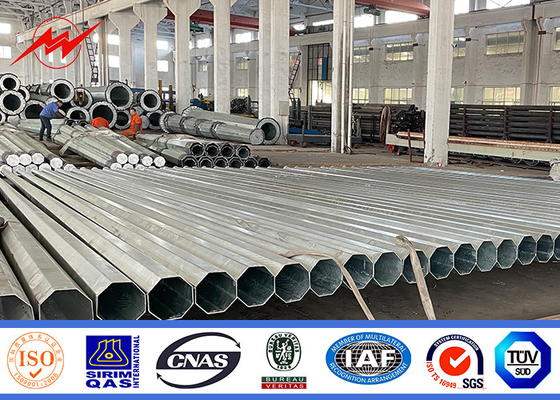 35ft 40ft elektrikli iletken direği sıcak dip galvanize güç dağıtım çelik Tedarikçi