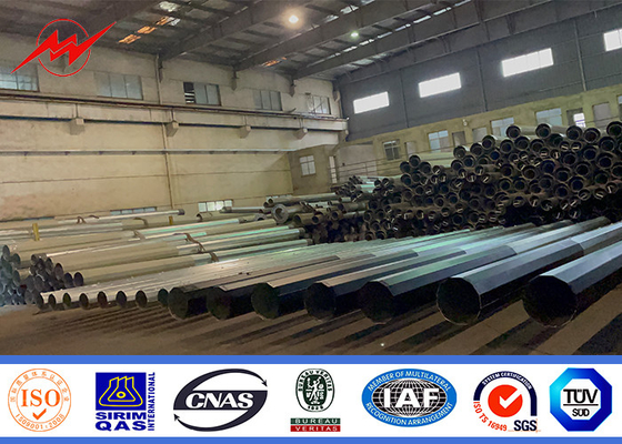 Q345 Sıcak galvanizli korozyon önleyici işleme sahip çelik güç direği Tedarikçi