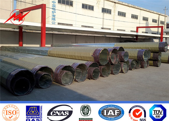 16.80m çelik güç direği 6mm kalınlığı ve 625mm Butt çapı ile Tedarikçi