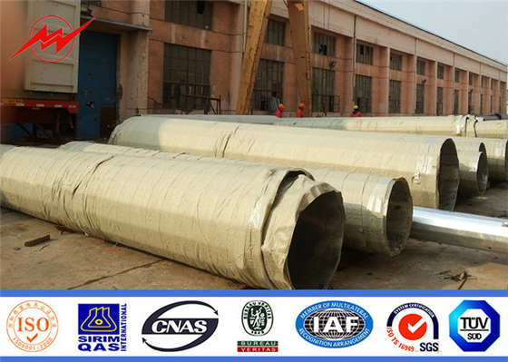 Elektrik iletimli çelik hizmet direği Galvanize Metal direği ile Tedarikçi