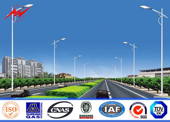 6M-12M yükseklik Sokak Lambası Paslanmaz galvaniz yüzey