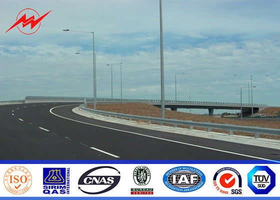 6M-12M yükseklik Sokak Lambası Paslanmaz galvaniz yüzey