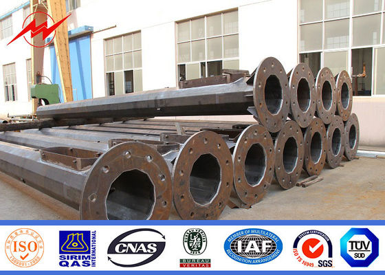 Rüzgar geçirmez Sıcak Daldırma Galvanizli Yüksek Direk Kulesi, Havaalanı Metal Işık Kutbu