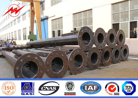 Rüzgar geçirmez Sıcak Daldırma Galvanizli Yüksek Direk Kulesi, Havaalanı Metal Işık Kutbu