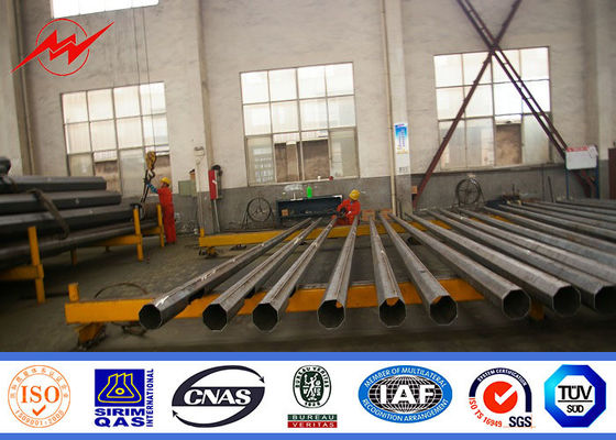 Yolcu aydınlatması için 8m tek kollu sıcak daldırma galvanizli çelik direk