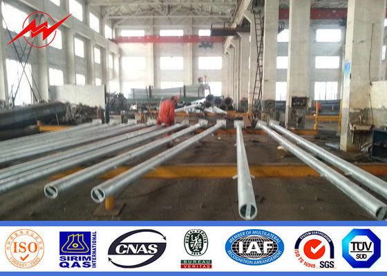 Sokak aydınlatması için 7m çift kollu sıcak daldırma galvanizli çelik direk