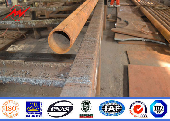 Park aydınlatması için 11m tek kollu sıcak daldırma galvanizli çelik direk