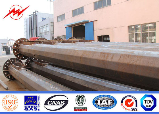 Typical Headframe 45m Conical Galvanized High Mast Pole For Upto 64 Flood Lighting Fixtures