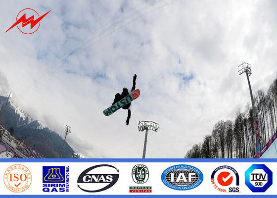 Kaldırma sistemi ile 25m konsol yüksek direk kutup plaza aydınlatma