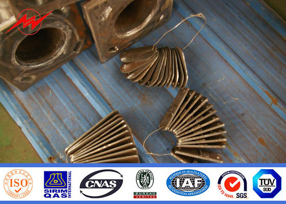 35m polygonal high mast pole sports center lighting with lifting system