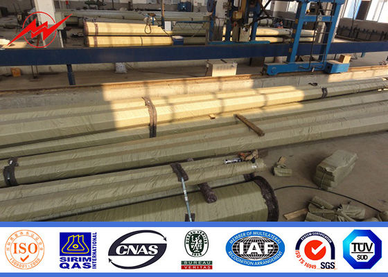 NEA 3MM 30FT Steel Utility Pole for 110KV Power Distribution with Bitumen