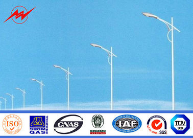 Yuvarlak Çift Çapraz Kol Çelik Galvanizli Sokak Aydınlatma Direkleri Q345