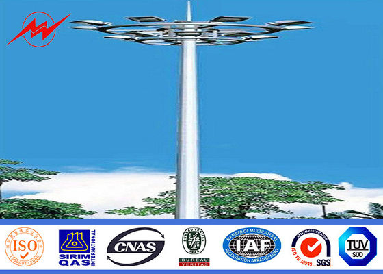 30m Q235 HDG galvanized High Mast Pole with 400w HPS lights