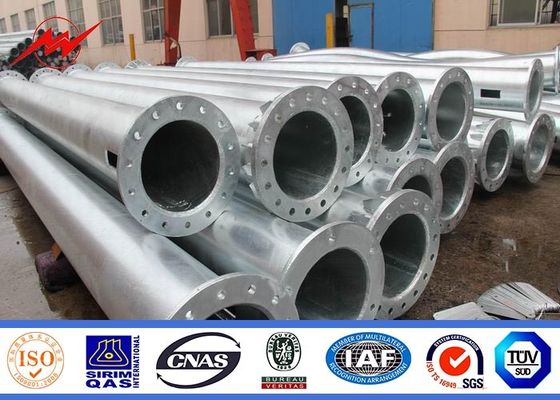 Polygonal galvanization electrical power pole for electrical transmission