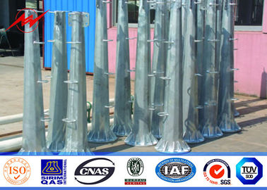 Sıcak Dip Galvanize 60 ft Uzunluk 70 ft 90 ft Elektrik Dağıtımı için Çelik direği