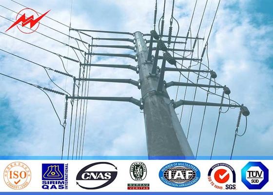 Gr65 Flange type electric power pole 2.75mm for 69kv power transmission