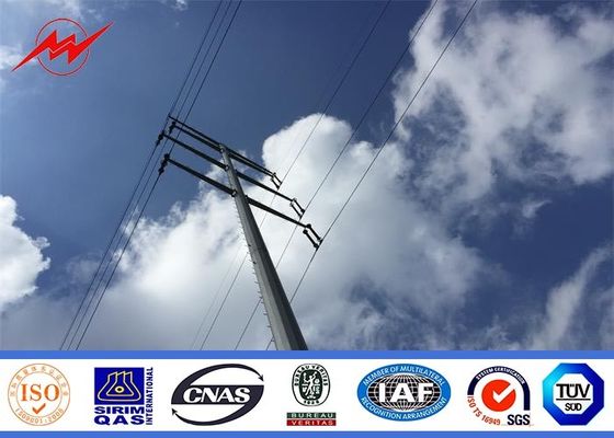 138KV octagonal galvanization electrical power pole for electrical transmission