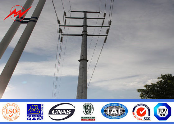 Hot Dip Galvanized 132kv 10m Electrical Power Pole for Electrical Transmission