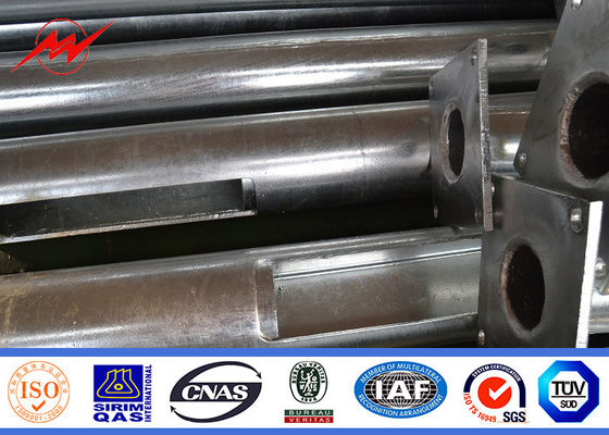 12m Single Arm Street Solar Power Light Pole For Outside Lighting 18v / 45w