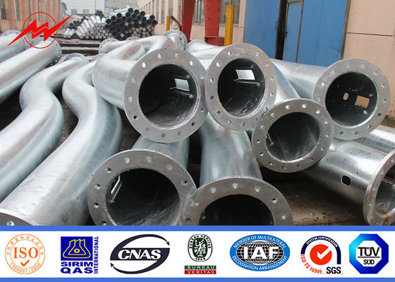 Park 6m Powder Coating Galvanized Steel Pole One Section with Cross Arm