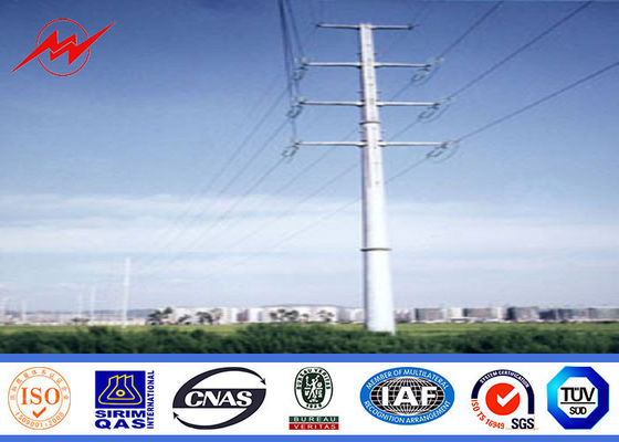 Hot dip galvanized steel poles Steel Utility Pole for 69kv transmission
